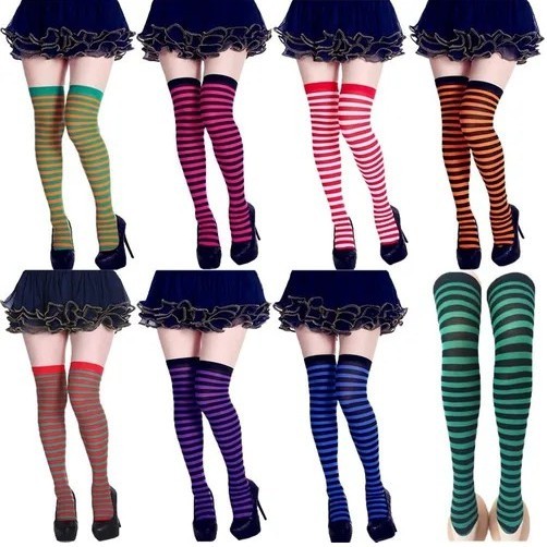 Meias 7/8 Listradas/Leia a descrição em Oferta na Shopee