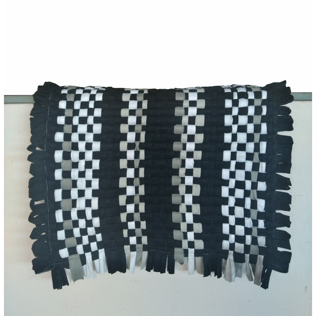 Baixeiro Bacheiro Manta Acrílico Trançado de Lã 60x90cm Montaria Tapete