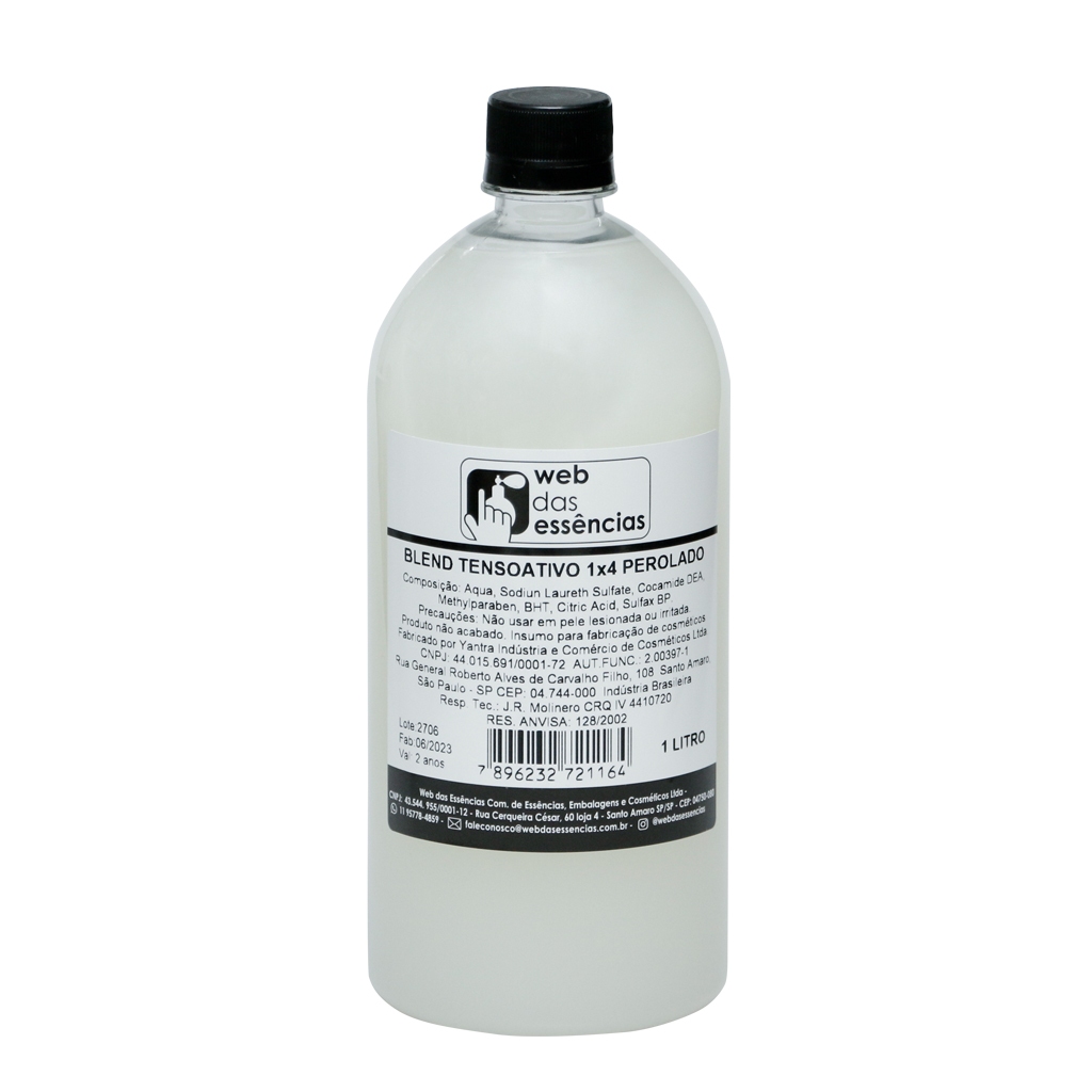 BLEND TENSOATIVO PEROLADO OU TRANSPARENTE 1X4 base para sabonete e shampoo em Oferta na Shopee