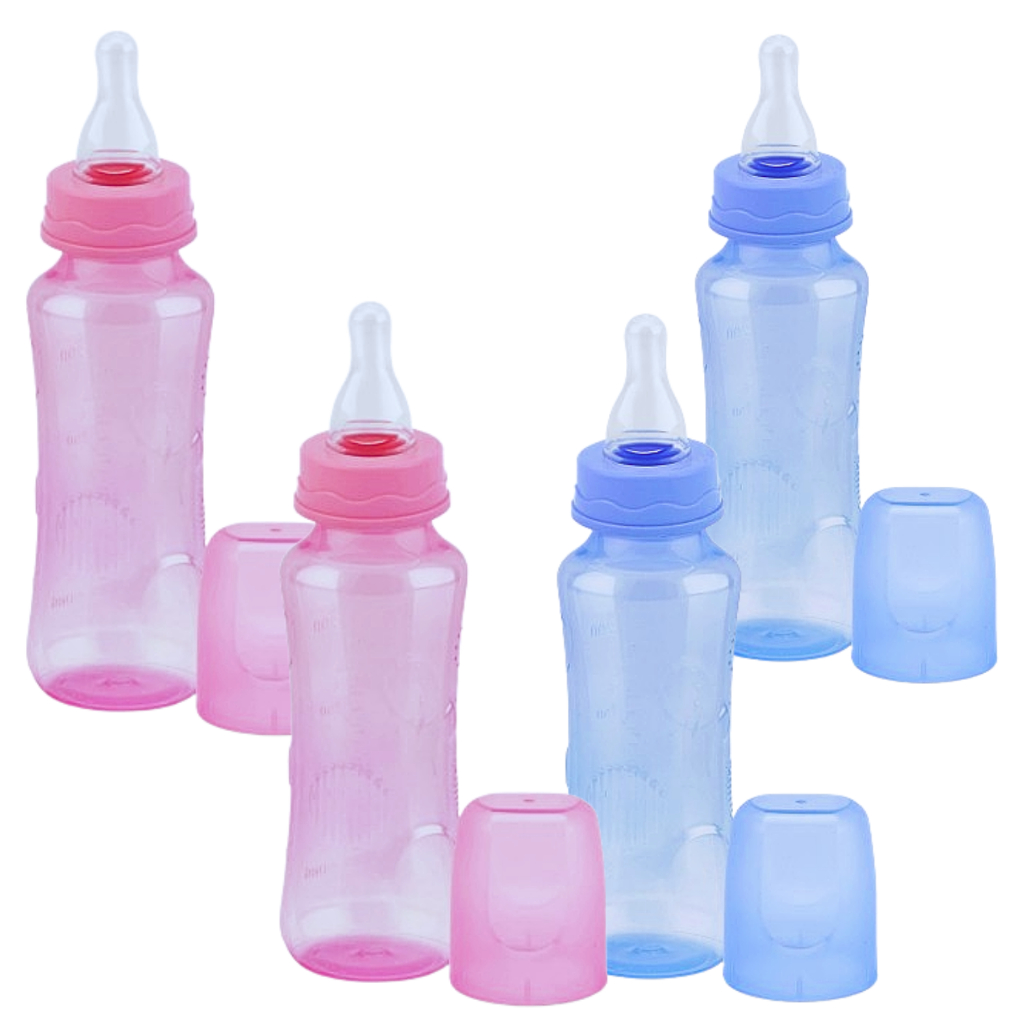 Kit 4 Mamadeiras Menino Menina 240ml Barato