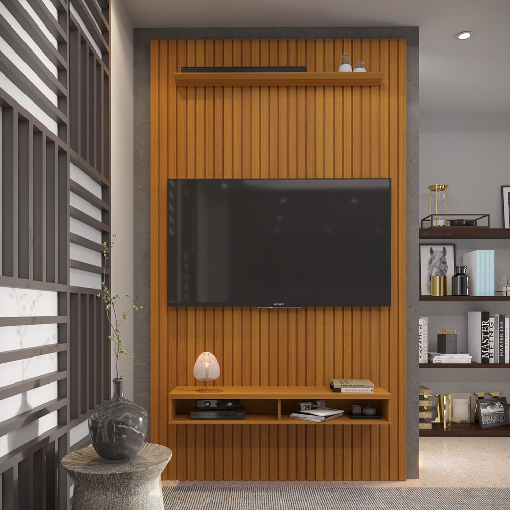 Painel Ripado para TV Até 75 Polegadas Intense com Nicho Slim