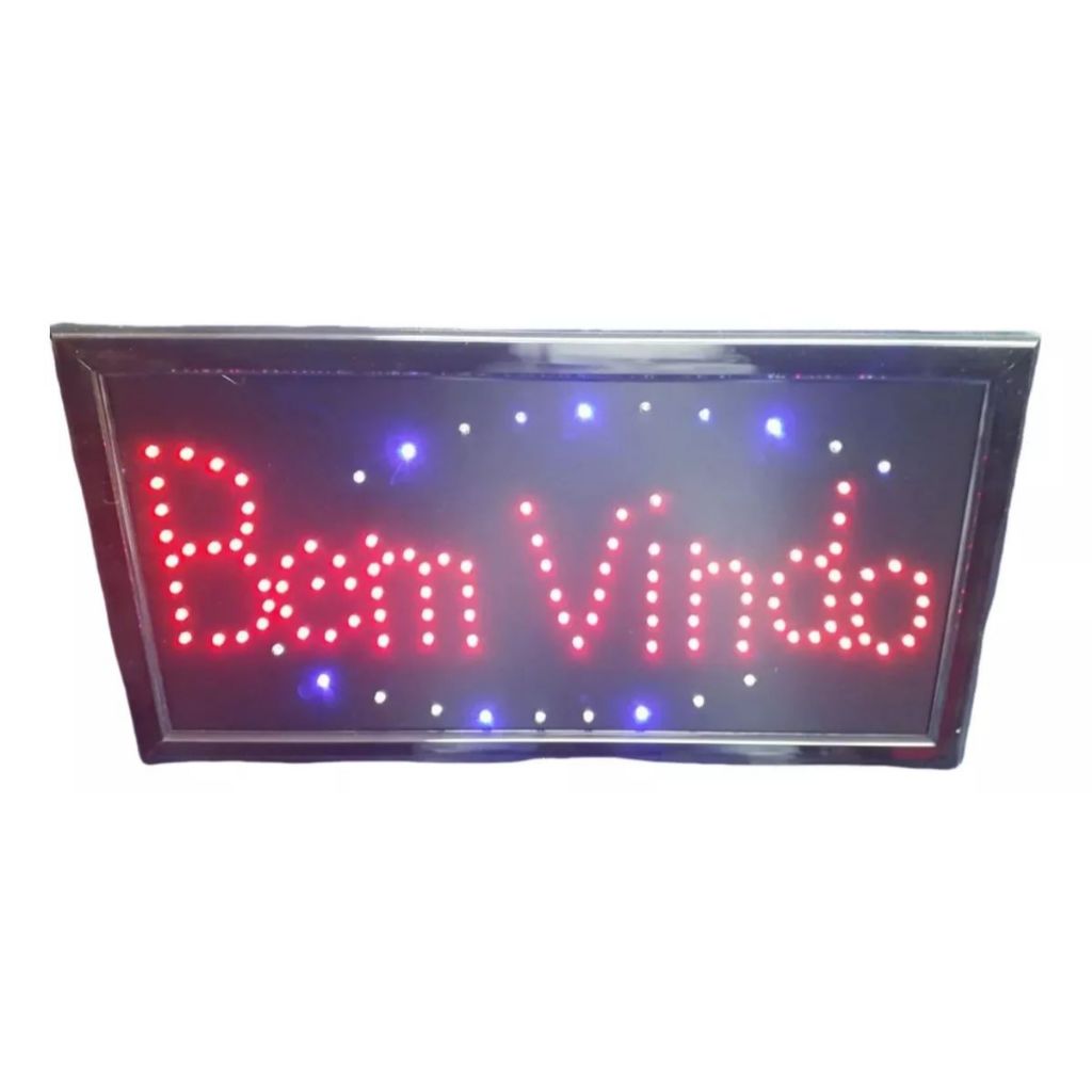 Letreiro Luminoso Placa de LED Bem Vindo Menor Preço
