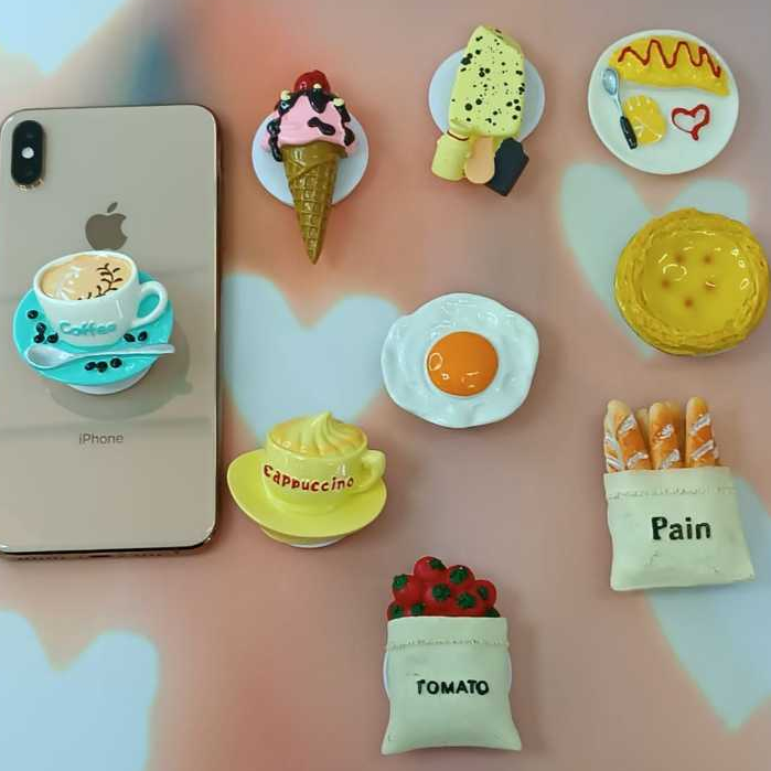 Suporte Para Celular Pop Socket   Alimentos em Forma REALISTAS em Oferta na Shopee