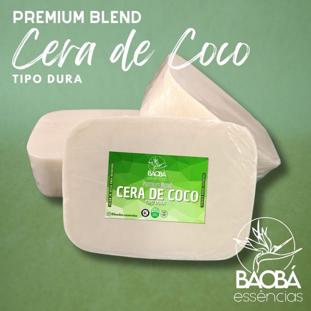 Cera de Coco Tipo Dura 1 kg - Premium Blend - 100% Vegetal