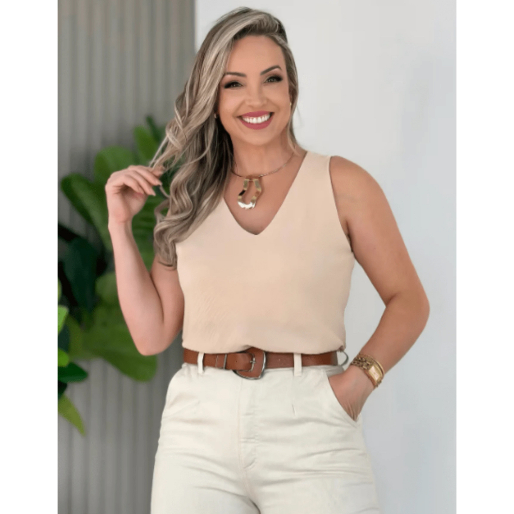 Blusa Regata Feminina Alça Larga Grossa Duna Tendência Regata Lisa Básica Elegante Moda Blogueira