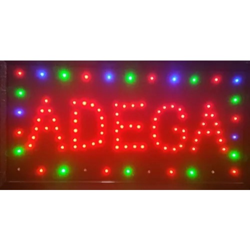 Painel De Led Letreiro Luminoso Placa Adega 110v E 220v em Oferta na Shopee