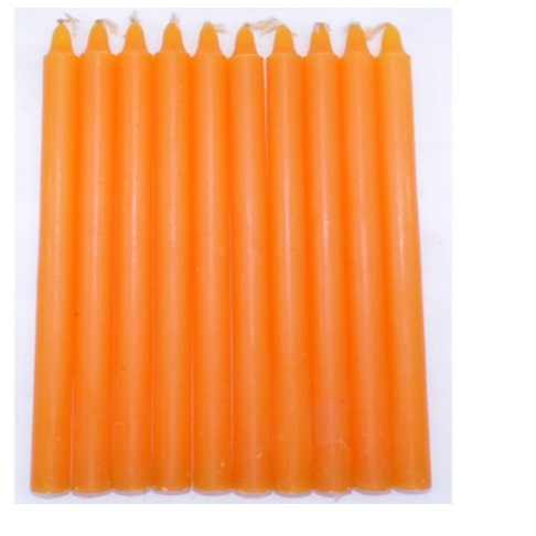 Vela Palito LARANJA / 1 Kg / 33 Velas - 18 Cm X 1,6 - +/- 6hs Queima - Velas Encandeia
