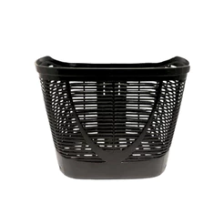 Cesta Cestinha de Plástico para Bicicleta Bike Aro 20 e 26 Grande Preta Resistente Reforçada