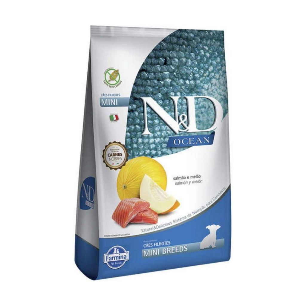 Ração Para Cães Filhotes Raças Mini Salmão 800g N&d Ocean