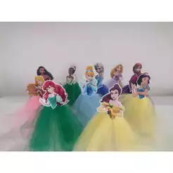 10 Tubetes Princesas No Tule