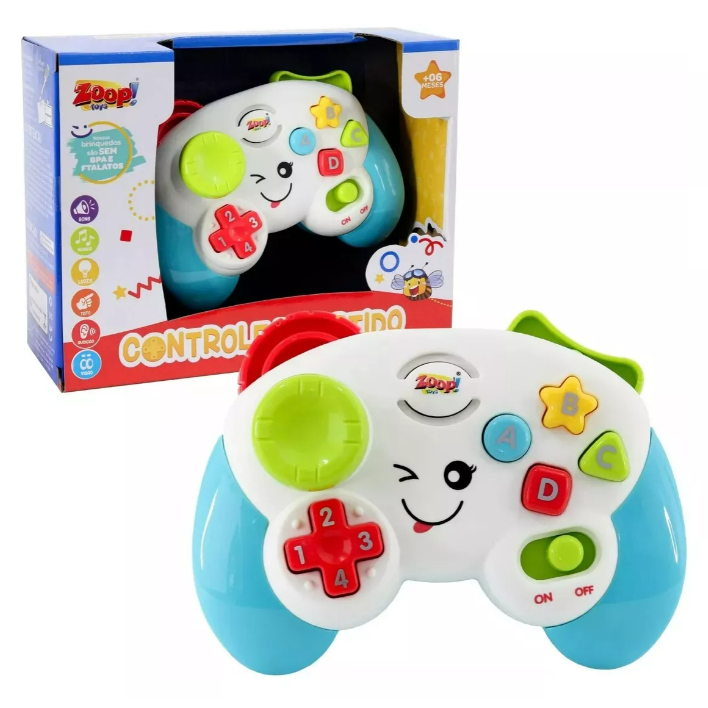 Brinquedo Para Bebê Controle Bebê Gamer Divertido Brinquedo Com Luzes Sons