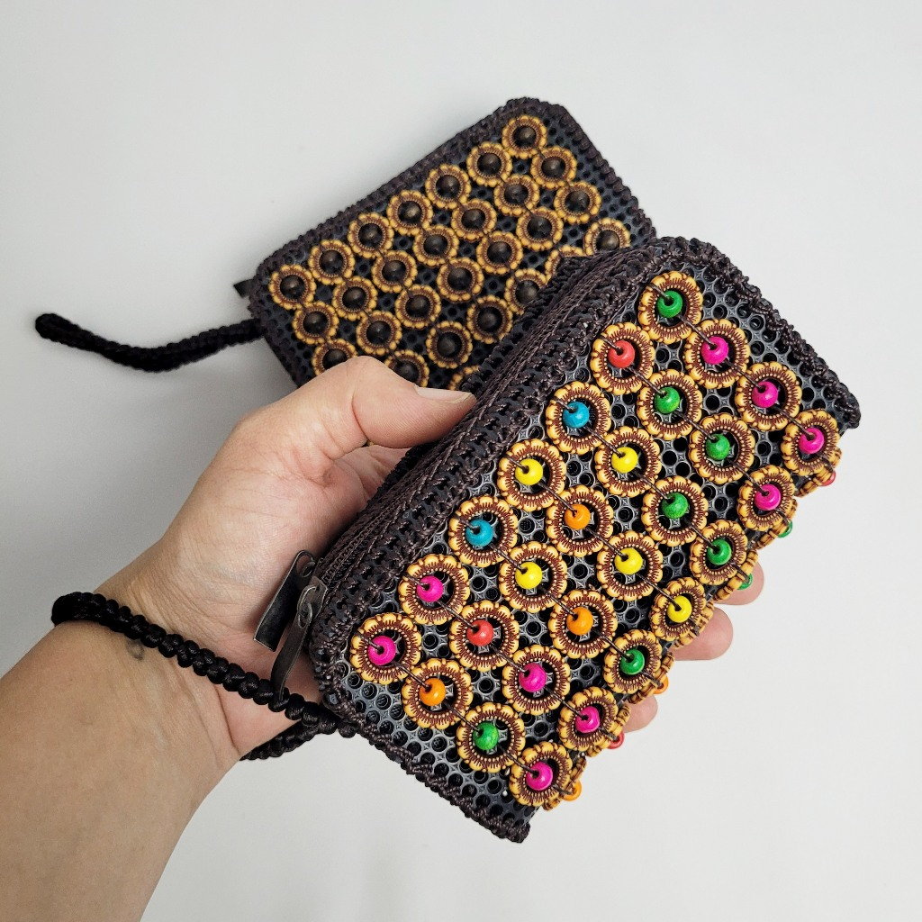 Carteira Porta Moeda de Mão Artesanal de Miçangas Porta Niquel Bolsa de Mão em Oferta na Shopee
