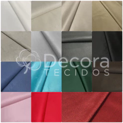 12m Tecido Suede Veludo Liso 1,40m largura - Para Sofá Cadeira Capa Almofada Diversas Cores