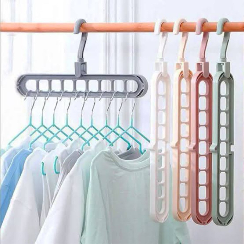 Cabide Organizador Magico Dobrável 9 Divisórias Multiuso 360º Wincy em Oferta na Shopee