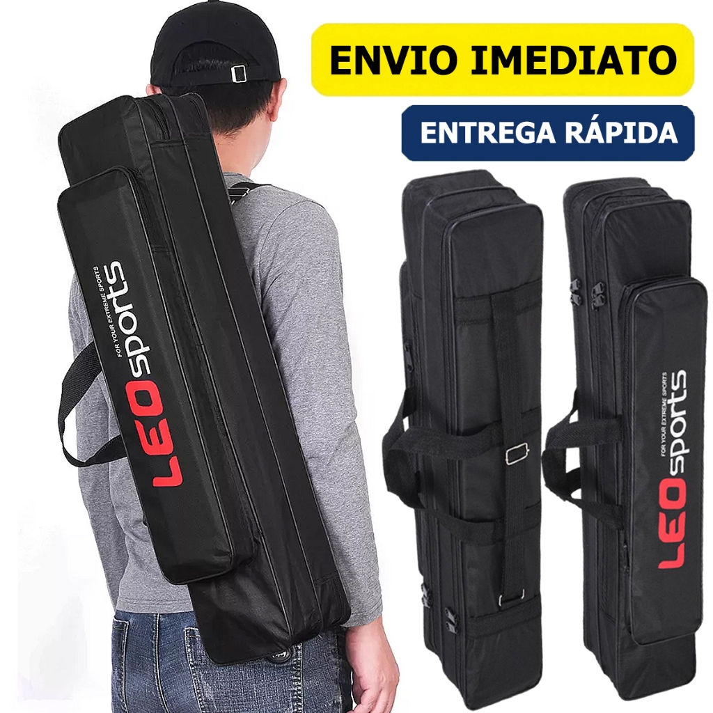Bolsa Porta Varas De Pesca 1,30 Metros Impermeável Com Alça Transporte Pano Oxford Mochila Camping