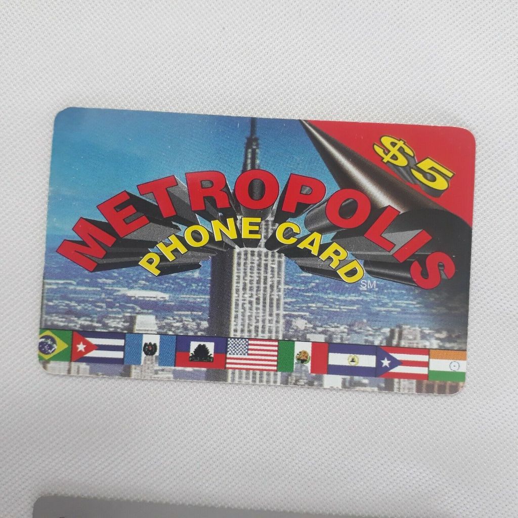 Cartão Telefônico Importado USA Metropolis Phone Card $5 IDT Corp. Union Telecard