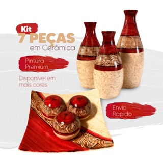Conjunto Enfeite Ceramica Decoração Sala Rack Centro de Mesa  Estante Decorativo Cores em Oferta na Shopee