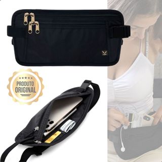 Pochete Doleira Bolsa Cintura Esporte Corrida Academia Viagem Celular Documentos Antifurto Yepp PO7022 em Oferta na Shopee