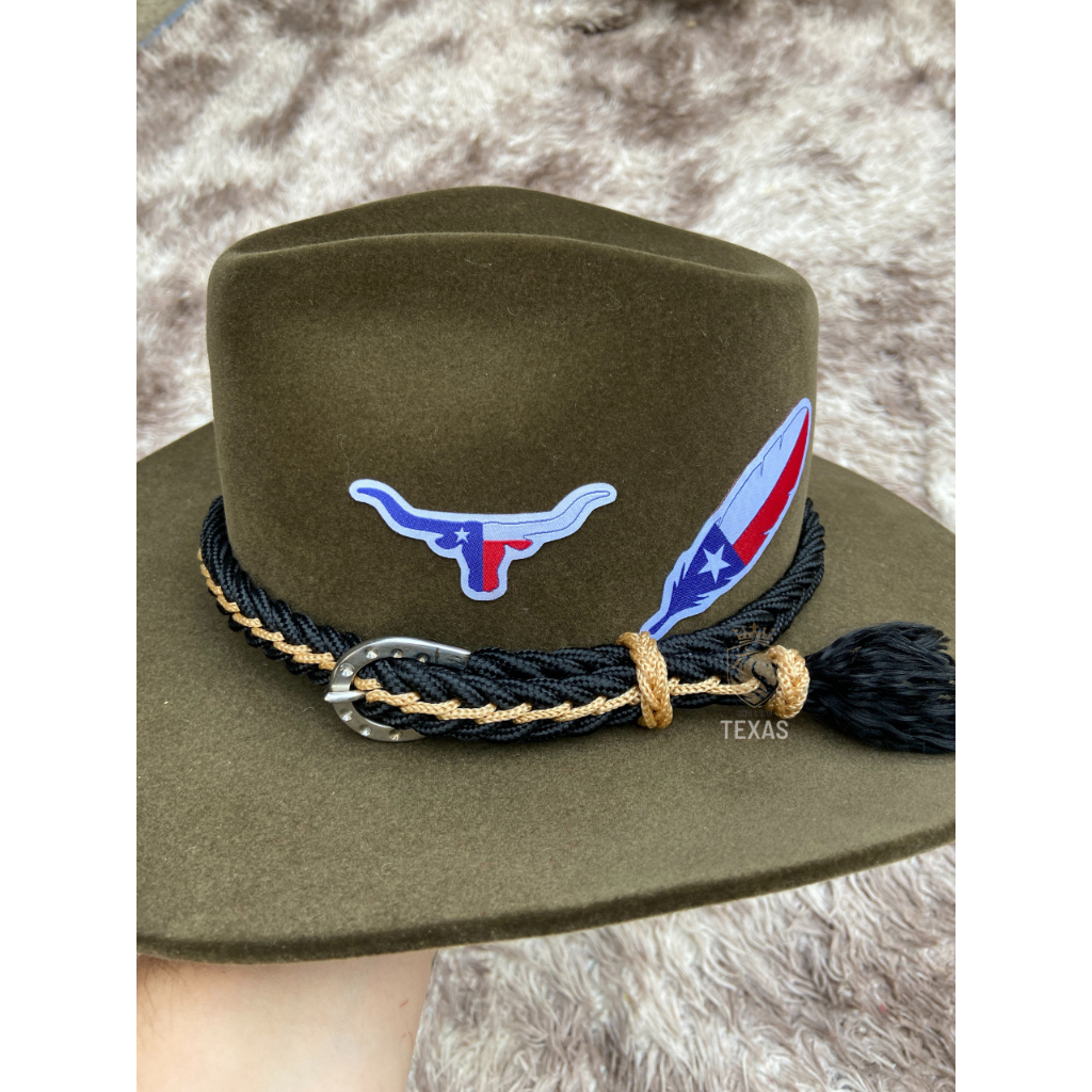 Bandinha Ferradura para chapeu trançada country em Oferta na Shopee