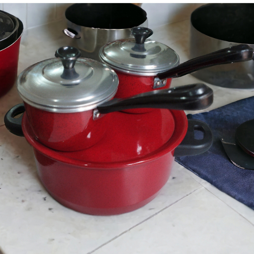 Cuscuzeiro Nordetino Drone Para Duas Pessoas Aluminio Preto Craquelado Ou Vermelho em Oferta na Shopee