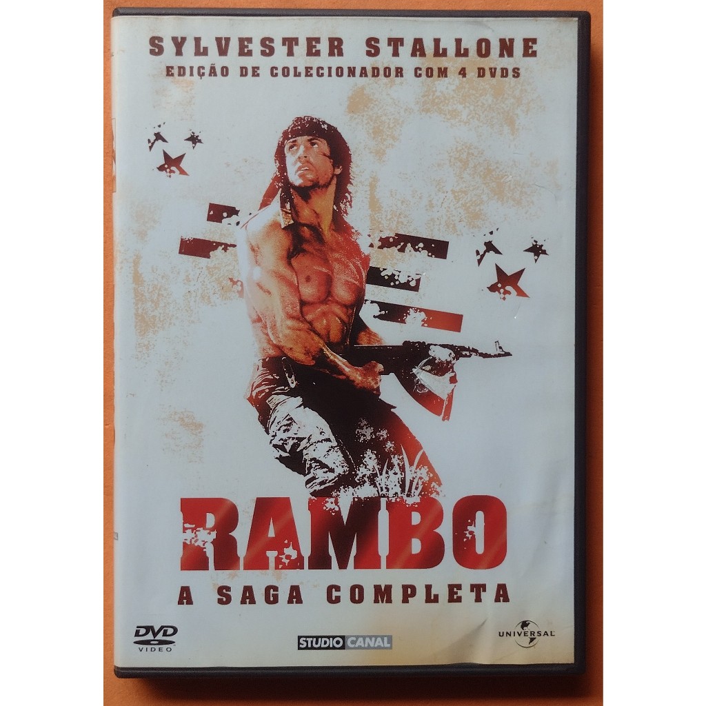 DVD RAMBO A SAGA COMPLETA SYLVESTER STALLONE BOX 4 DVDS