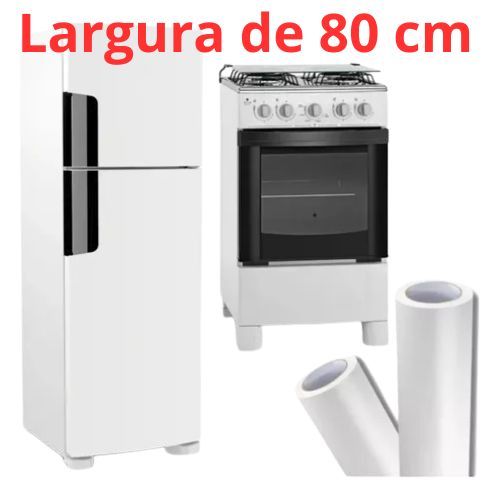 Adesivo Vinil BRANCO LACA Lavável Envelopamento de Móveis Cozinha Portas Geladeiras 80 cm de Largura