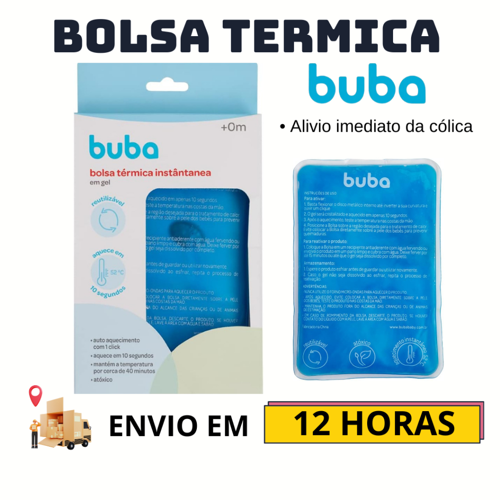 Bolsa Térmica Buba Alivio Cólicas e Dores Instantânea Gel Autoaquecimento