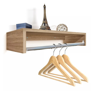 Cabideiro de Parede Arara para Roupas Quarto Closet
