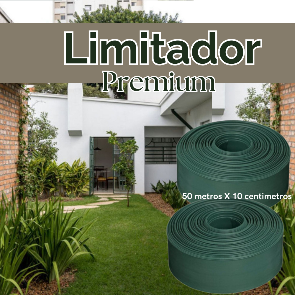 Limitador de grama 50M  PREMIUM para Jardinagem (50 metros de comprimento x 10 cm de Altura)