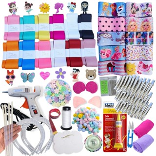 Kit Fitas Material para Laços Laceira Iniciante com Pistola e apliques - 54 metros Gorgorão em Oferta na Shopee