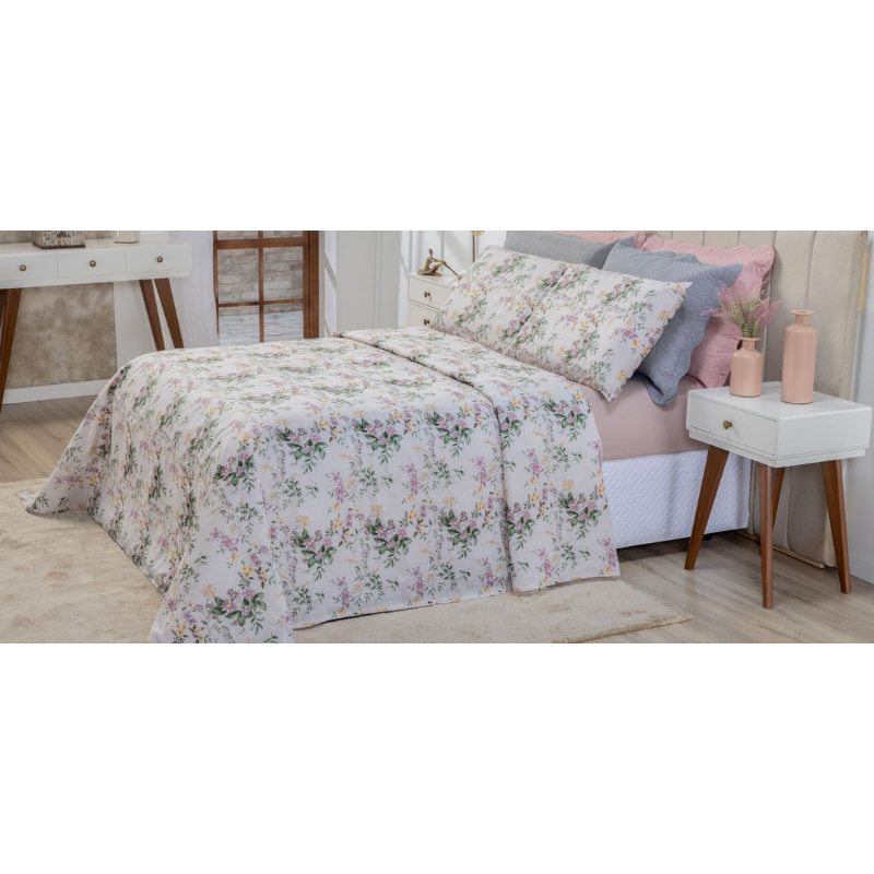 JOGO DE CAMA ESSENCIALE DE CASAL 100%ALGODÃO CAMA CASA