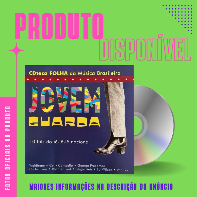 CD CDTECA FOLHA DA MÚSICA BRASILEIRA - JOVEM GUARDA (Celly Campello, Sérgio Reis, Os Incríveis, Vanusa, Waldirene)