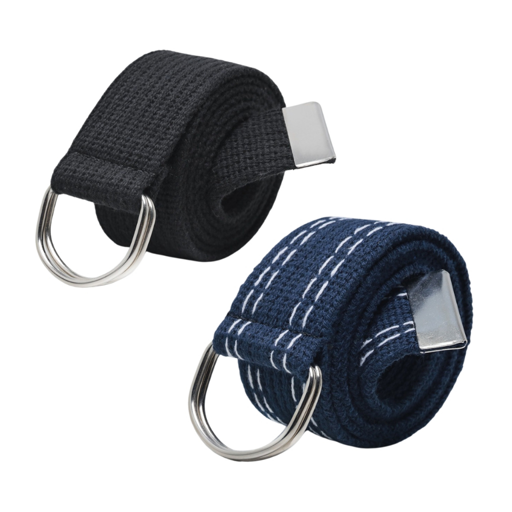 Kit 2 Cinto Masculino Lona Gorgurão Fivela Meia Argola Alta Qualidade Plus Size