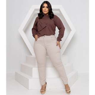 Calça jeans Feminina Plus Size Com Lycra Varias Cores em Oferta na Shopee