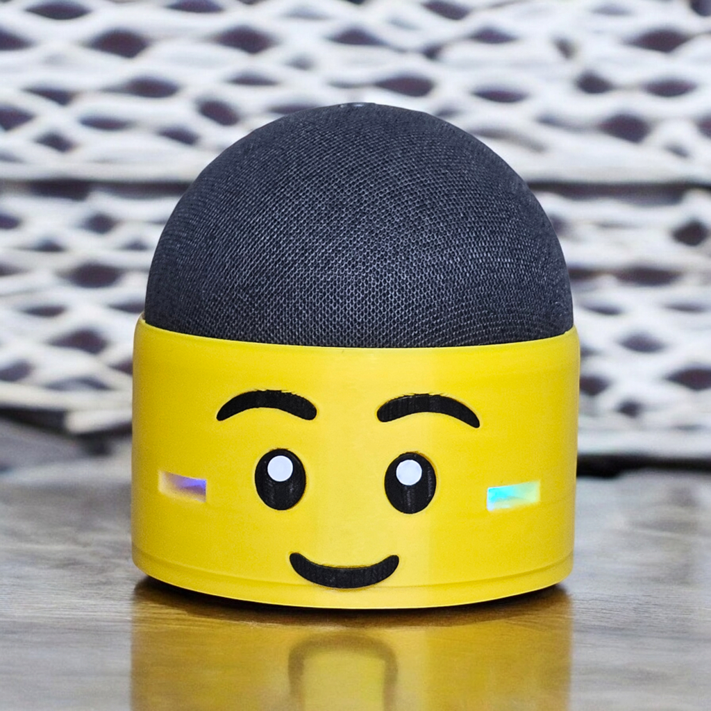 Suporte Alexa Echo Dot 4 ou Echo Dot 5 tema LEGO. Decoração, presente, escultura, musica