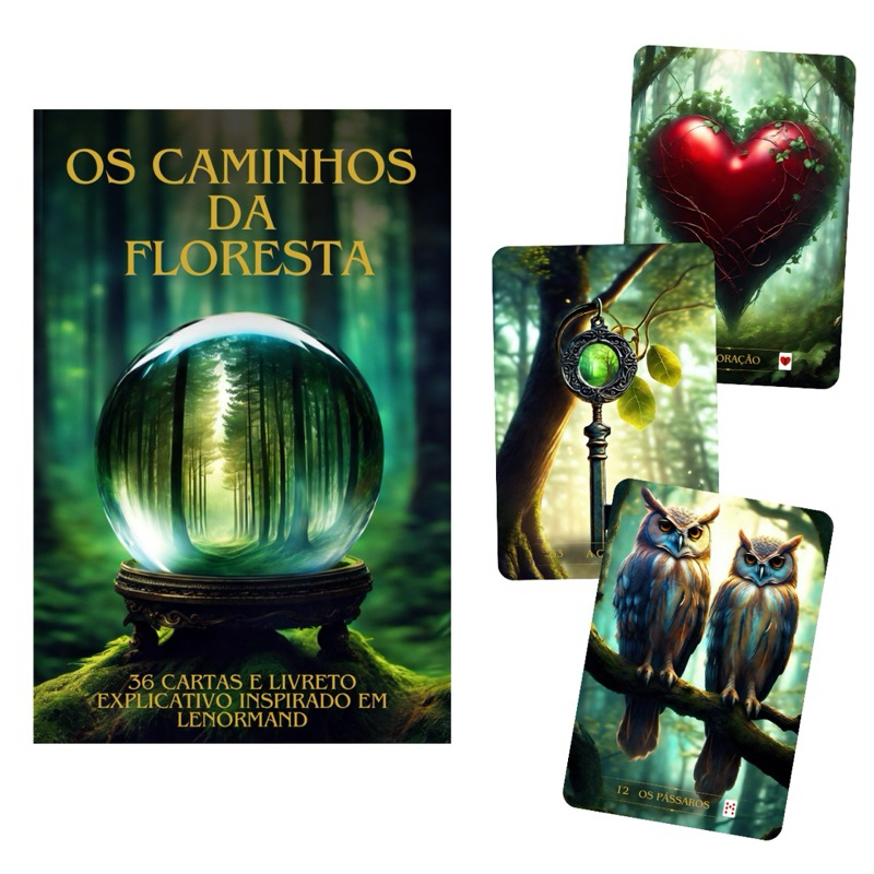 Baralho Cigano 36 Cartas Lenormand Os Caminhos Da Floresta 100% Plastificado