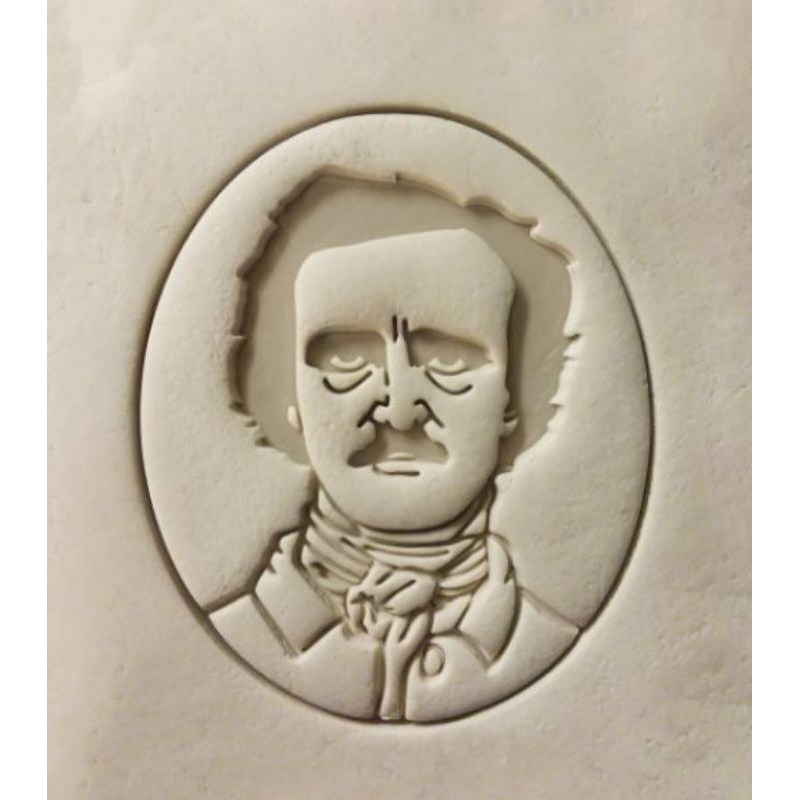 Molde Cortador de Biscoito Bolacha Édgar Allan Poe Cookies Confeitaria Biscuit Foundant Halloween em Oferta na Shopee