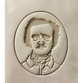 Molde Cortador de Biscoito Bolacha Édgar Allan Poe Cookies Confeitaria Biscuit Foundant Halloween em Oferta na Shopee