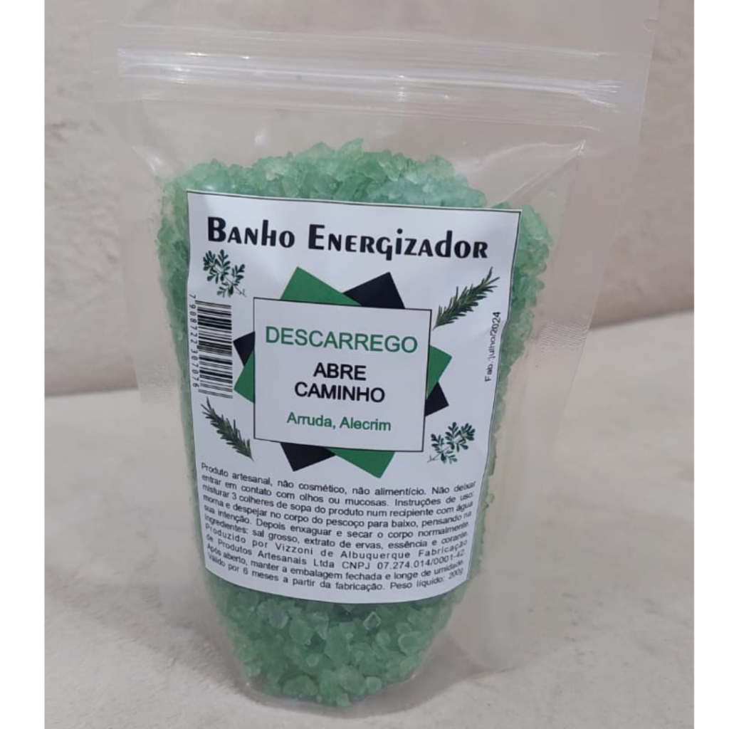 Sais de Banho 200g - Banho Energizador - Banho Descarrego ou Abre Caminho