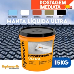 Manta Liquida Ultra Emborrachada Flexivel Para Lajes Telhas Parede Piscina - Balde 15kg