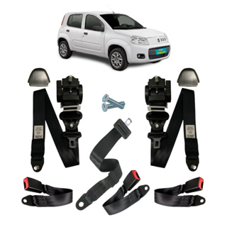 Kit Cinto De Segurança Traseiro 3 Pontos Completo 3 Bancos Fiat Uno Vivace em Oferta na Shopee