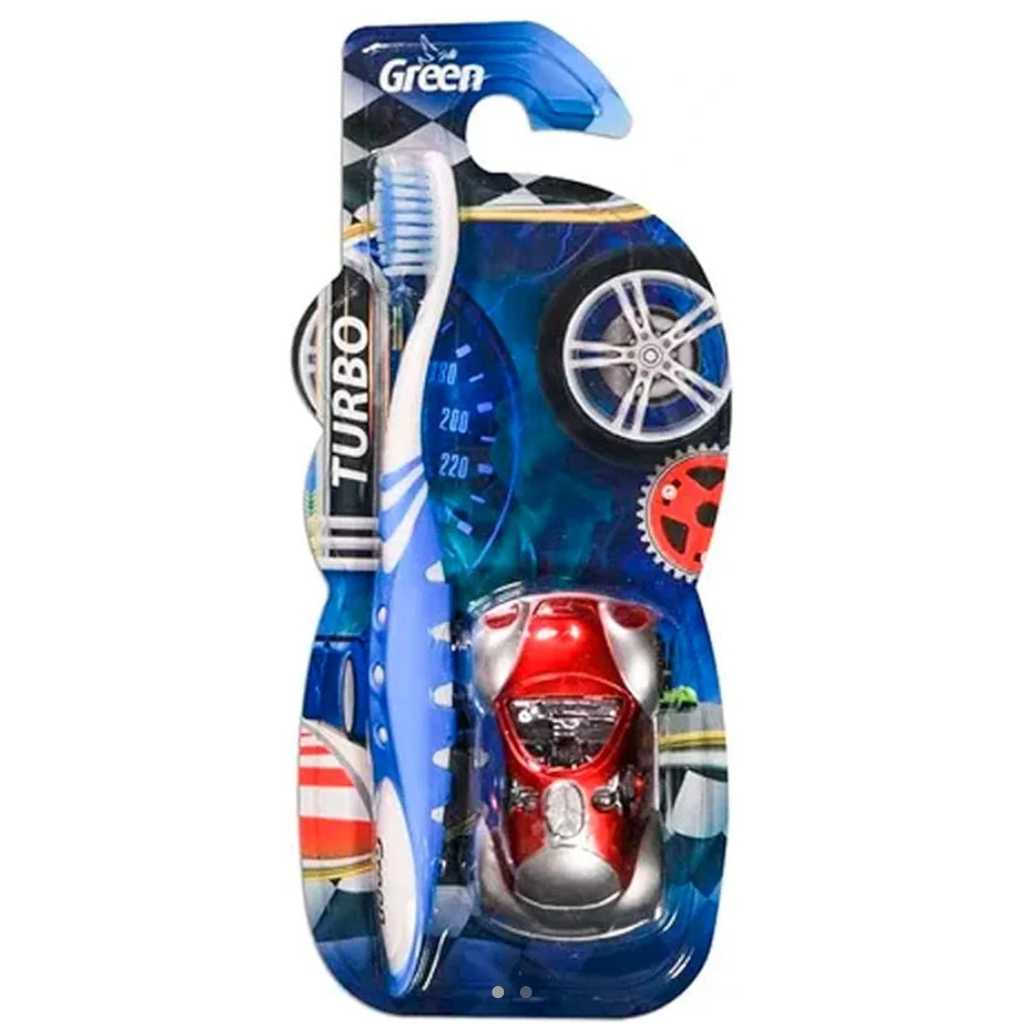 Escova Dental Infantil Macia C/ Brinquedo Carrinho