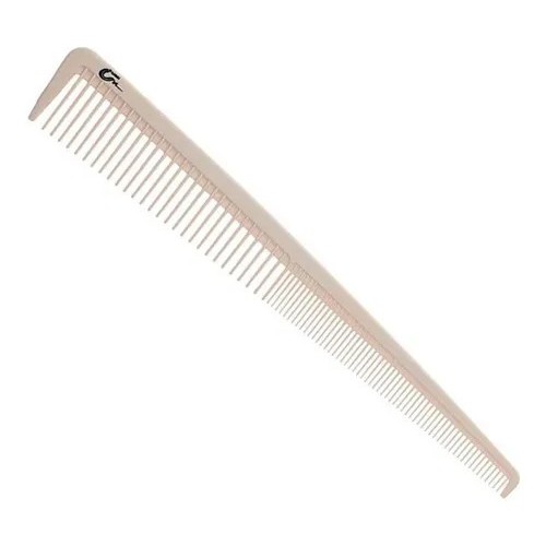 Pente De Corte Cônico Carbono Anti Estátic 18cm Branco Cb125