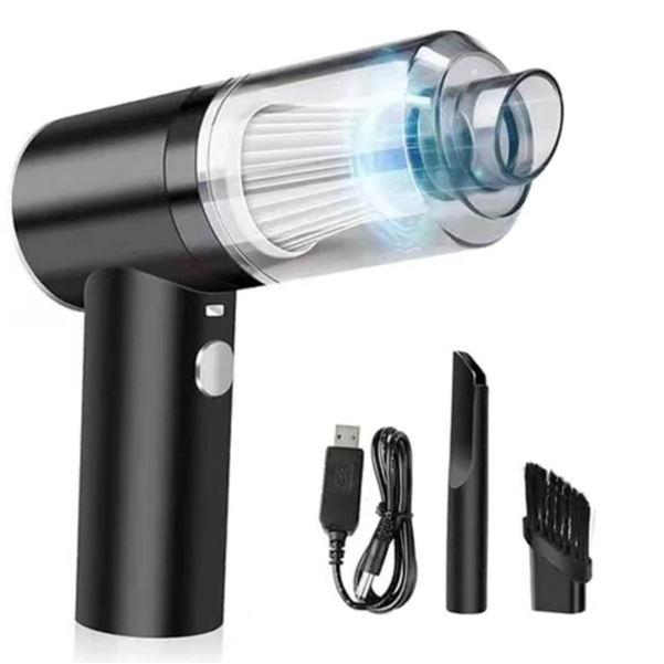 Aspirador Portátil de Pó Recarregável Usb 2 Em 1 Para Casa Carro Potente Automotivo 120W 6000PA