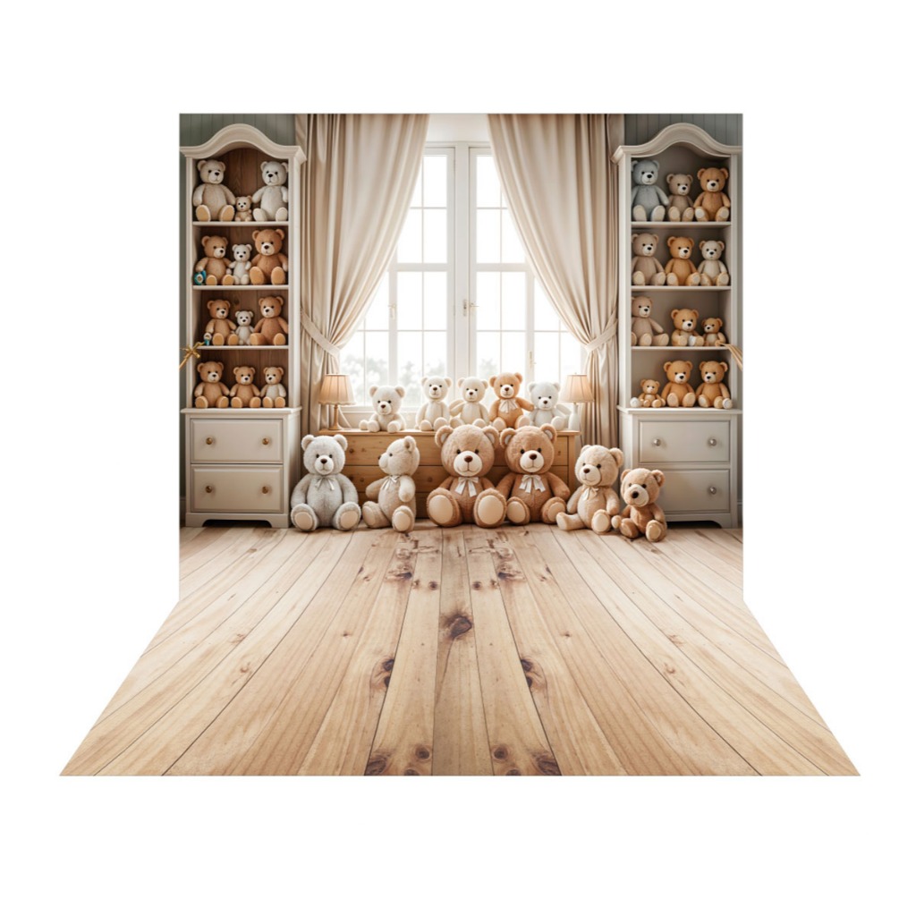 Fundo Fotográfico Janela Ursinhos Dia das Crianças Tecido 2,20m x 1,50m F1170 em Oferta na Shopee