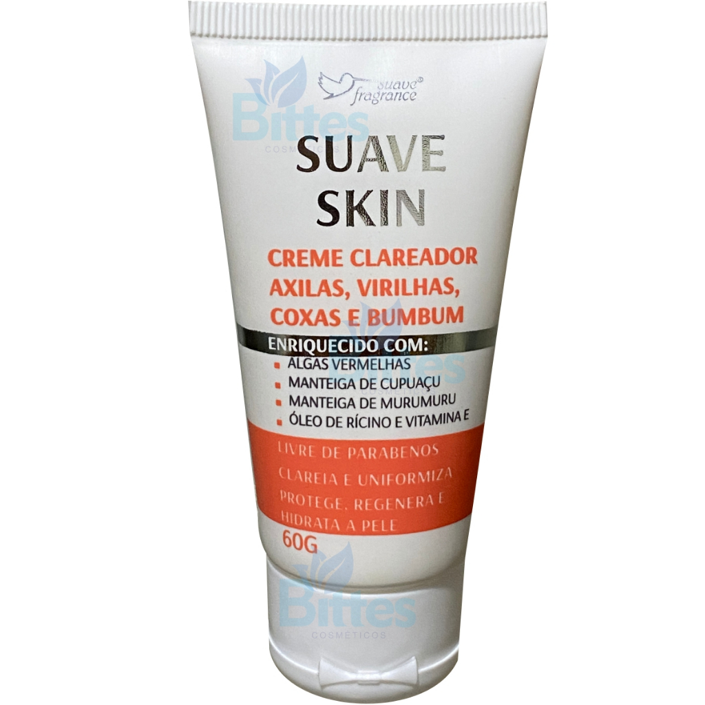 Creme Suave Skin Clareador De Virilhas Suave Fragrance Cosméticos 60g em Oferta na Shopee
