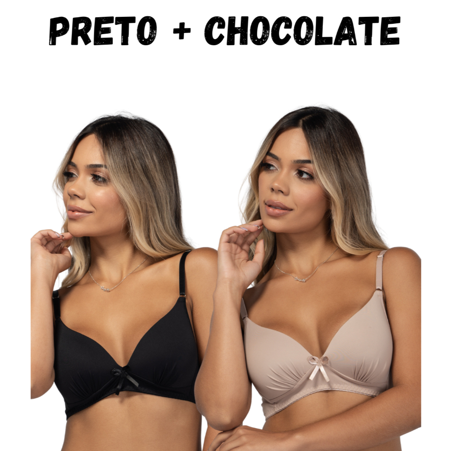 2 Sutiãs de Bojo Soft Conforto em Microfibra Não Amassa Sem Aro, Arco  - Soutien Izadora em Oferta na Shopee