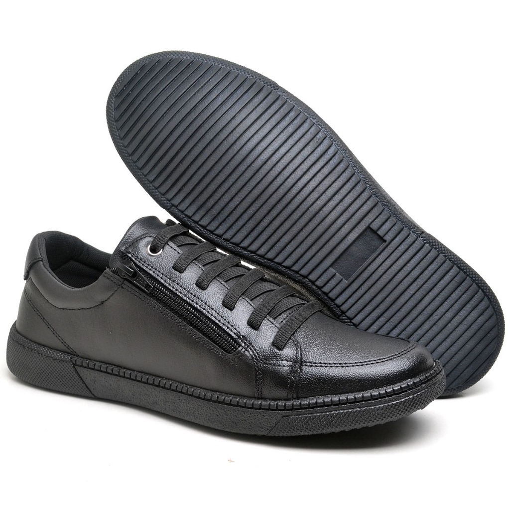 Tênis Sapatênis Masculino Casual Urbano Solado Reto De Amarrar Elegante Moderno Slip On Macio