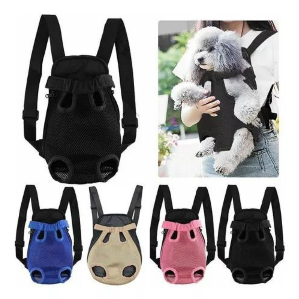 Mochila Bolsa Canguru para Transporte Passeio Pet Cachorro Gato Médio e Pequeno Porte Confortável