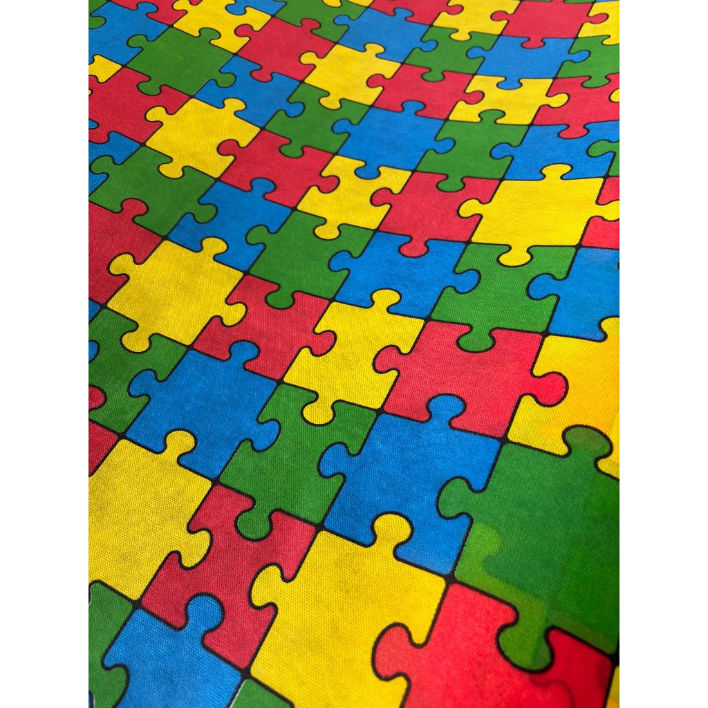 TNT QUEBRA-CABEÇA TEMÁTICO AUTISMO, PAINEL/TOALHA DE MESA 1,40 X 2,00 MTS. em Oferta na Shopee